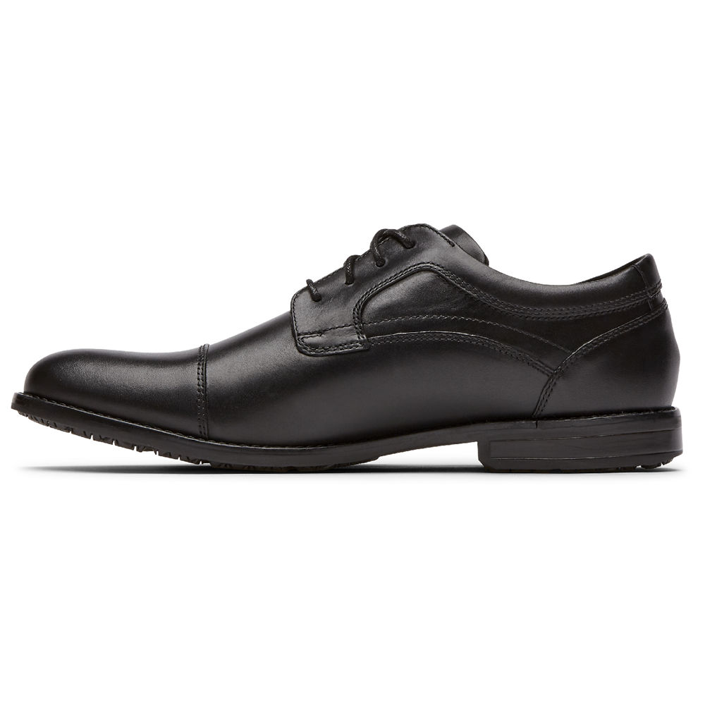 Rockport Oxfords For Mens Black - Mykel Cap Toe - AU2593018